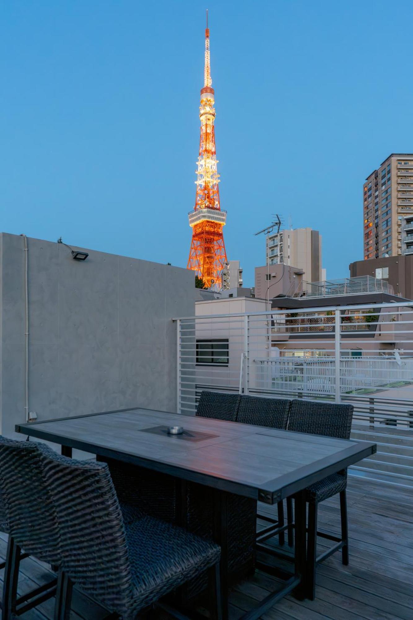 Azabu Modern House The Tokyo Tower Can Be Seen From The Villa 500M2 Exterior foto