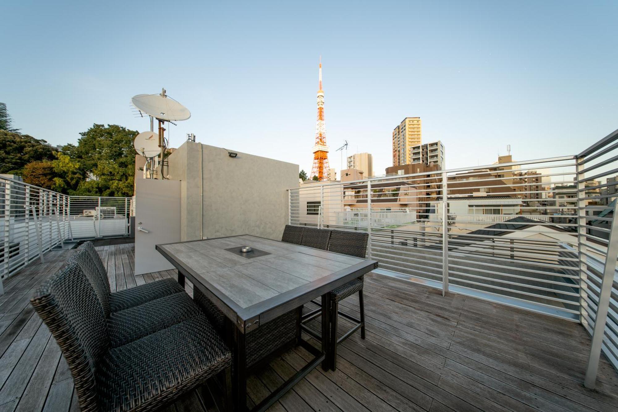 Azabu Modern House The Tokyo Tower Can Be Seen From The Villa 500M2 Exterior foto